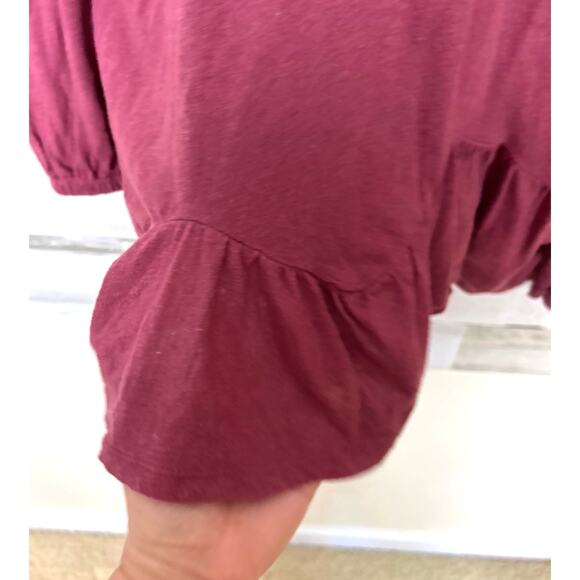 Anthropologie Women’s Large Rose Adriana Lace Tunic Top Ruffle Long Sleeve Boho - Picture 9 of 9